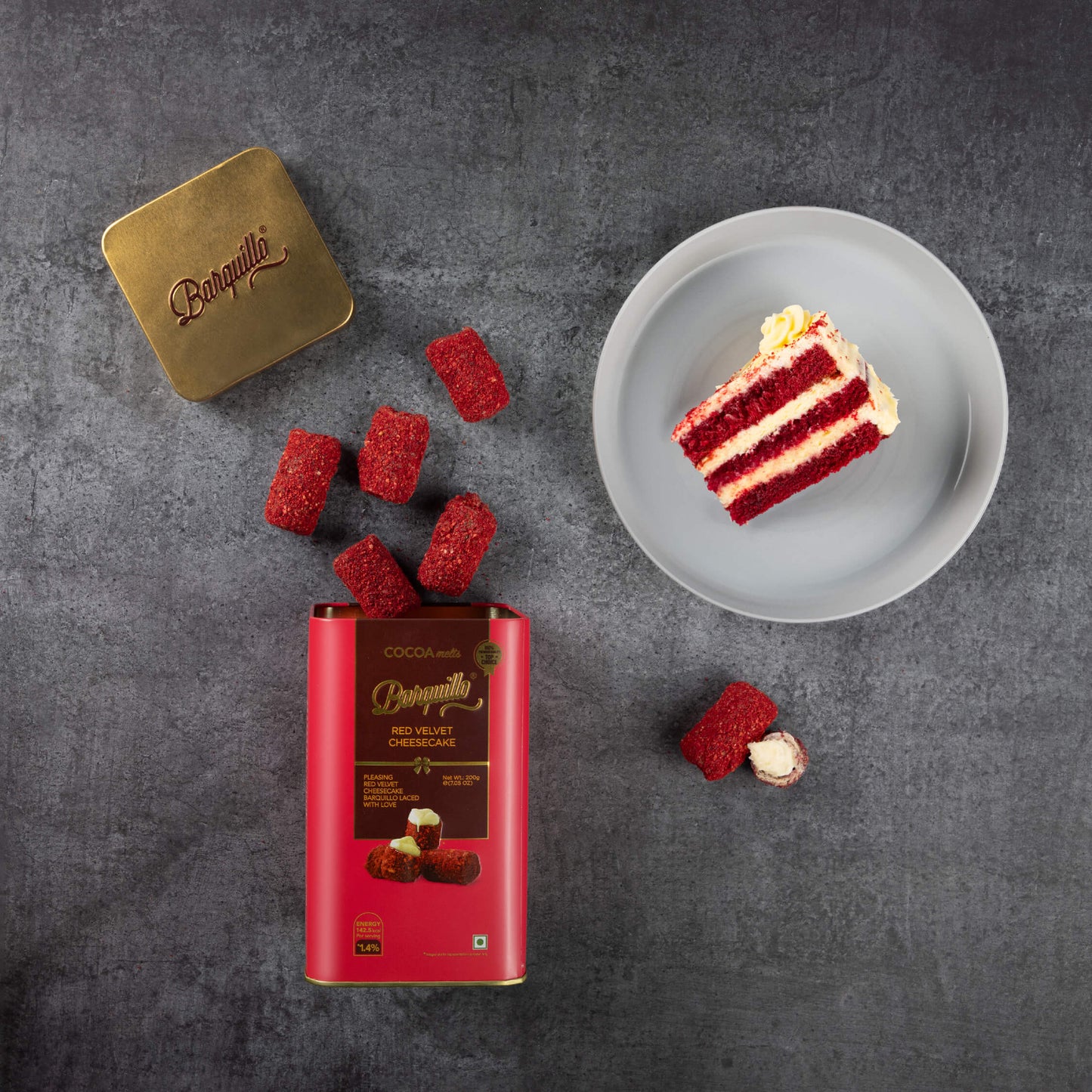 Barquillo Red Velvet Cheesecake Chocolate - Tin