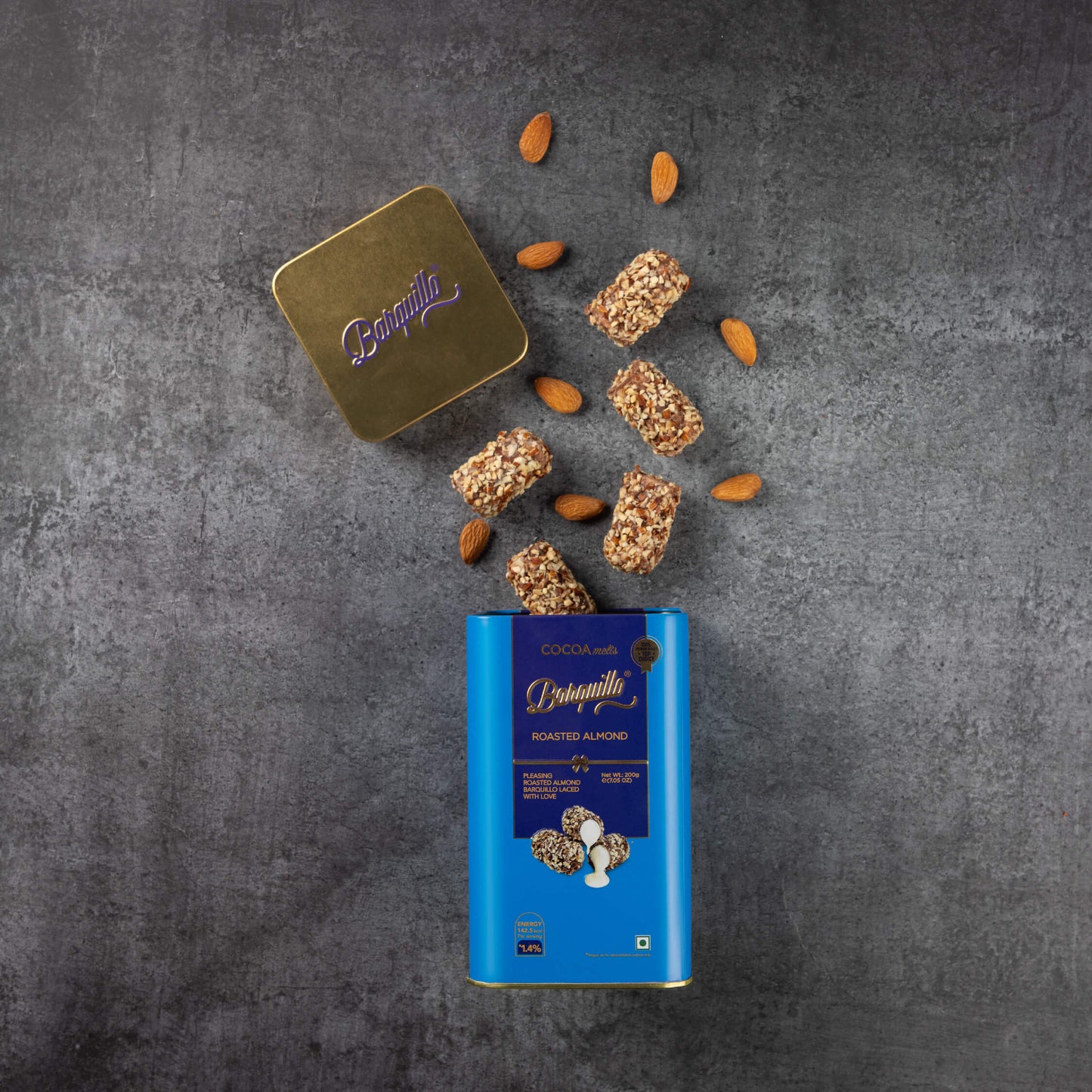 Barquillo Roasted Almond Chocolate - Tin