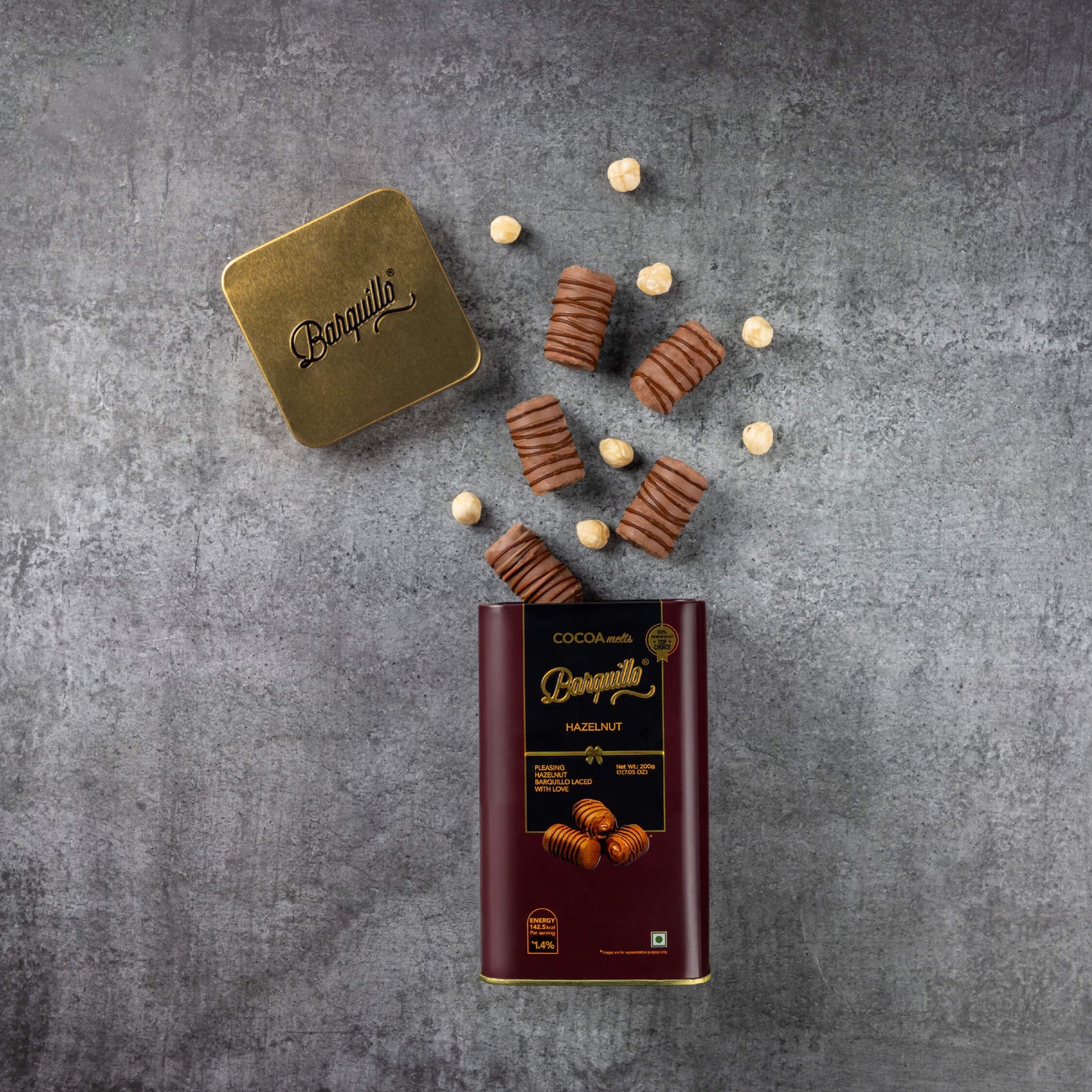 Barquillo Hazelnut Chocolate - Tin