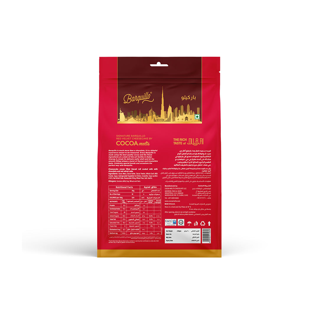 Barquillo Red Velvet Cheesecake Chocolate - Pouch